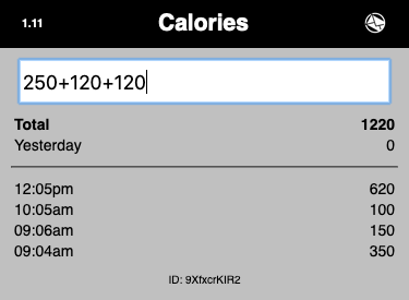 Quick Calories Screenshot
