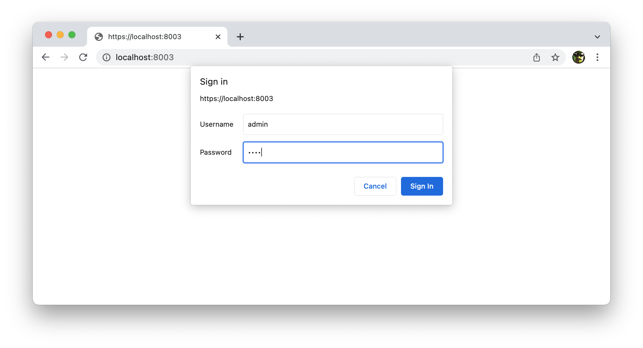 Chrome Basic Auth Screenshot