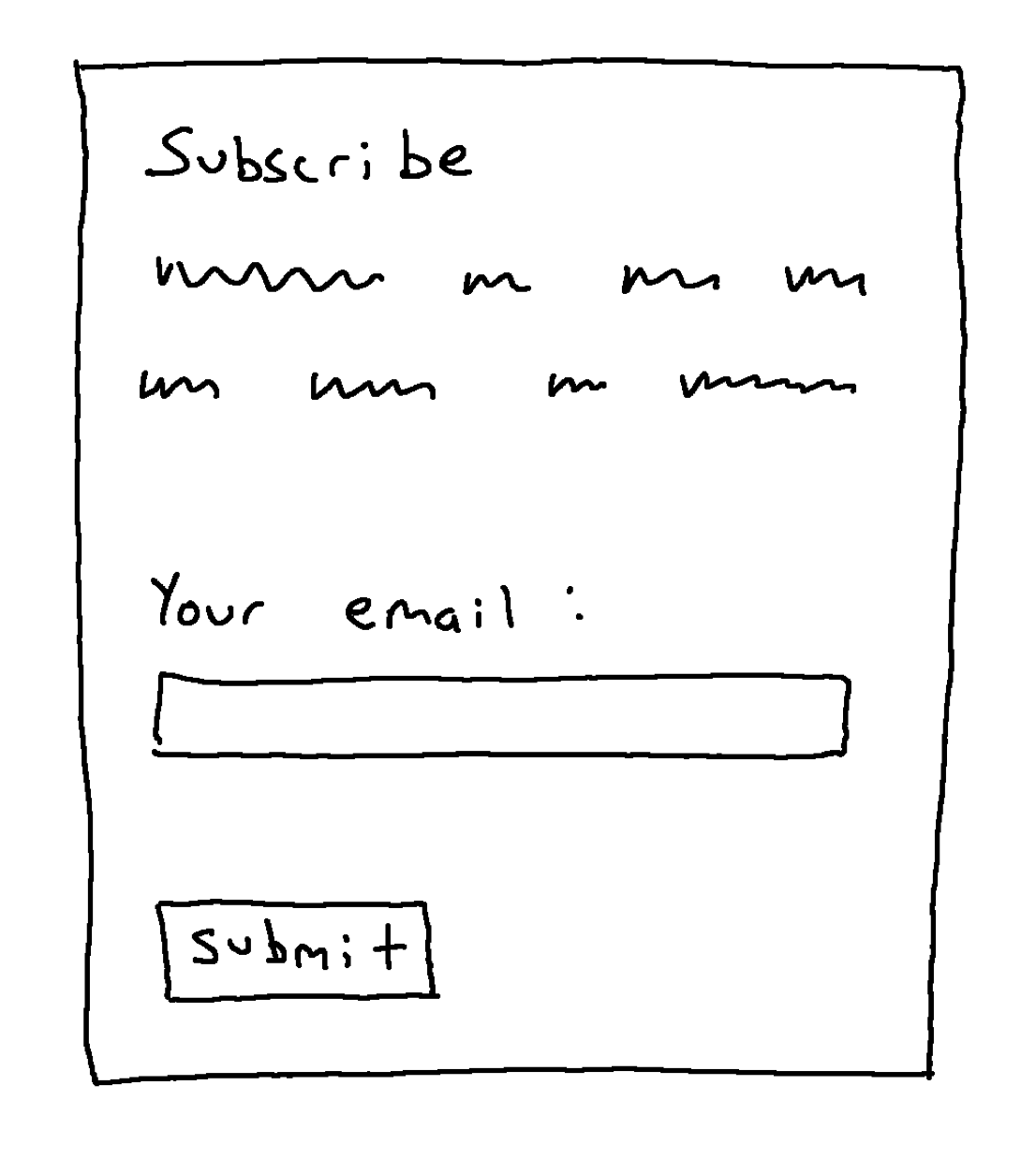 Subscription Form Drawing