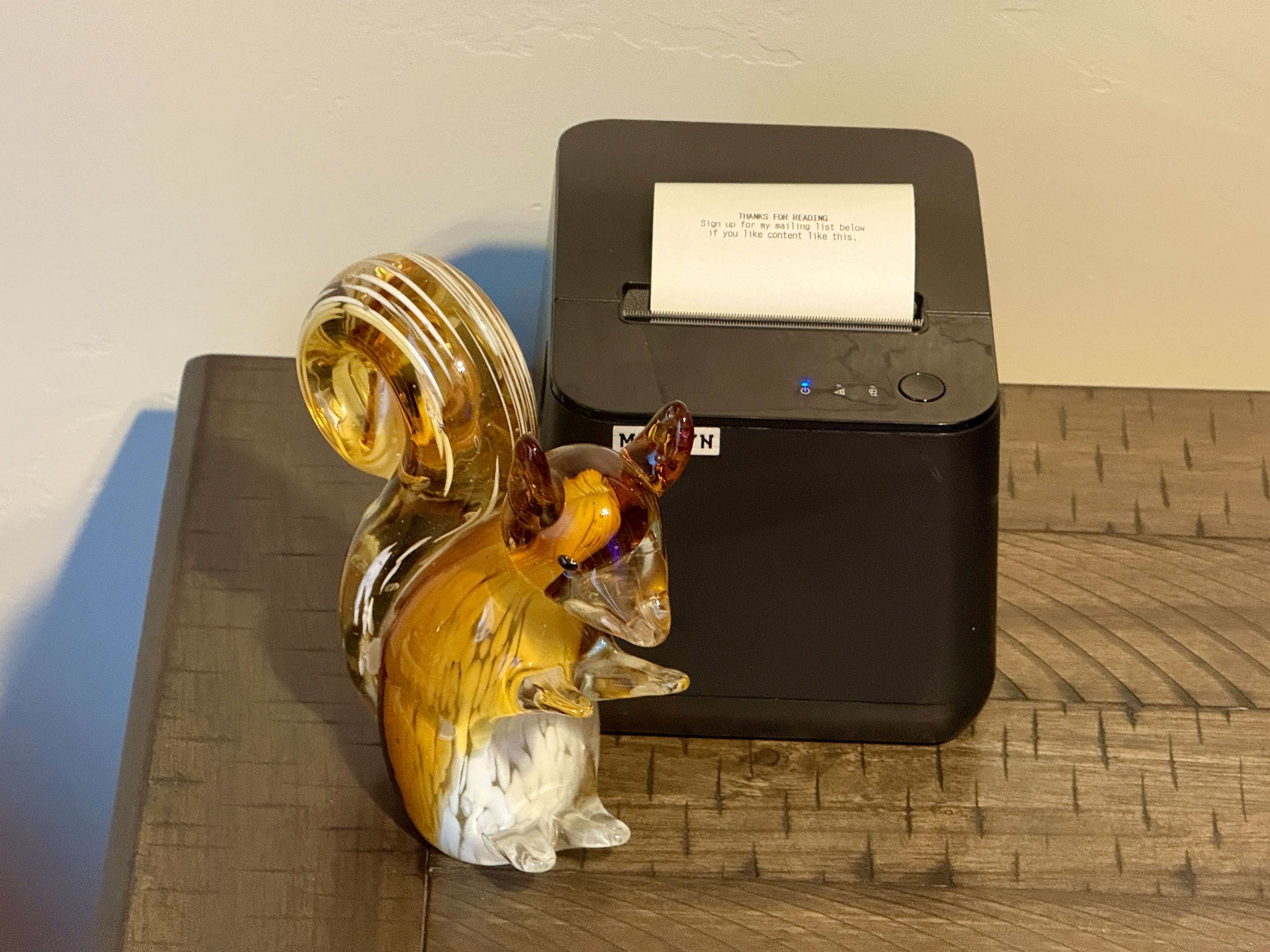 Thermal Printer on a Desk